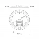 LED модуль Novotech VAX NT23 357750 4000K D176 IP20 Прозрачный от ImperiumLoft