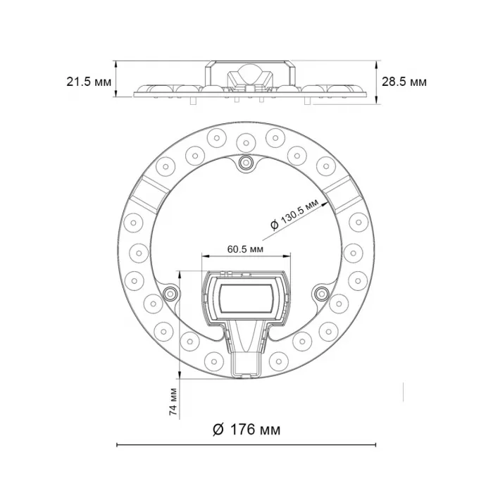 LED модуль Novotech VAX NT23 357750 4000K D176 IP20 Прозрачный от ImperiumLoft