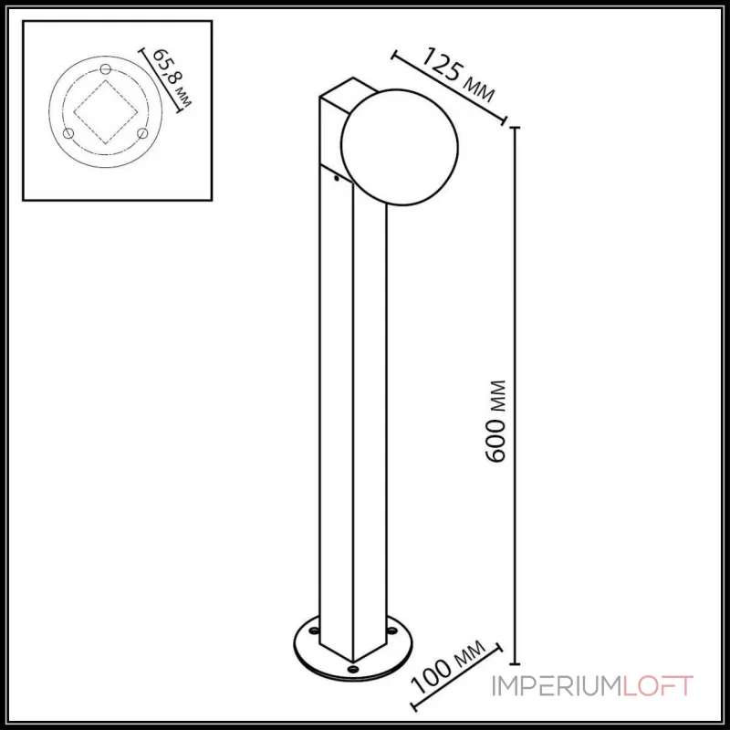 Грунтовый светильник Odeon light Nature 7124/1G от ImperiumLoft Грунтовый светильник Odeon light Nature 7124/1G от ImperiumLoft