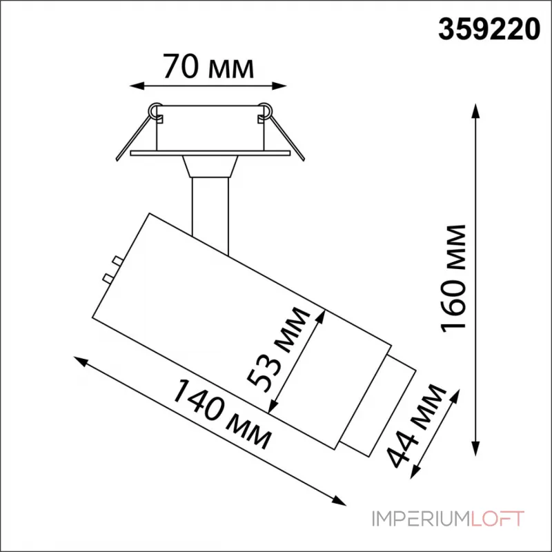 Светильник встраиваемый Novotech SPOT NT23 267 359220 IP20 LED 3000К4000К6000К 5W/9W/13W 220V NAIL Прозрачный