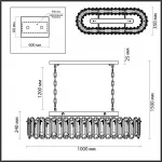 Подвесная люстра Odeon Light HALL ODL24 503 5069/12 E14 12*40W BULLON Прозрачный