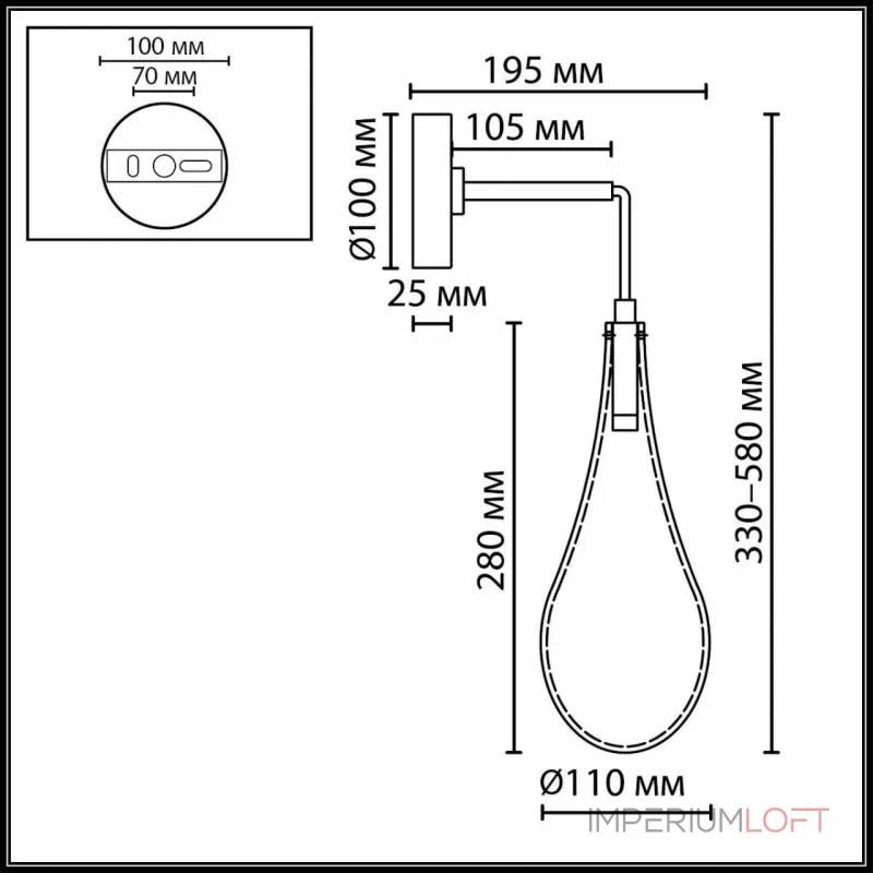 Настенный светильник Odeon light Hightech 7147/5WL