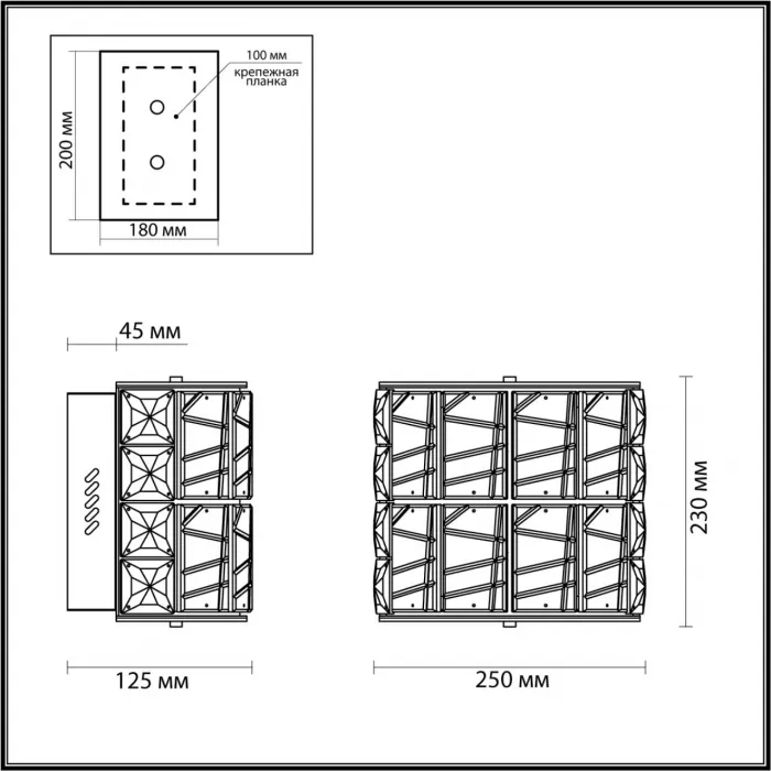 Настенный светильник Odeon Light HALL ODL24 493 5071/32WL LED 15W 3700K VERSION Прозрачный от ImperiumLoft