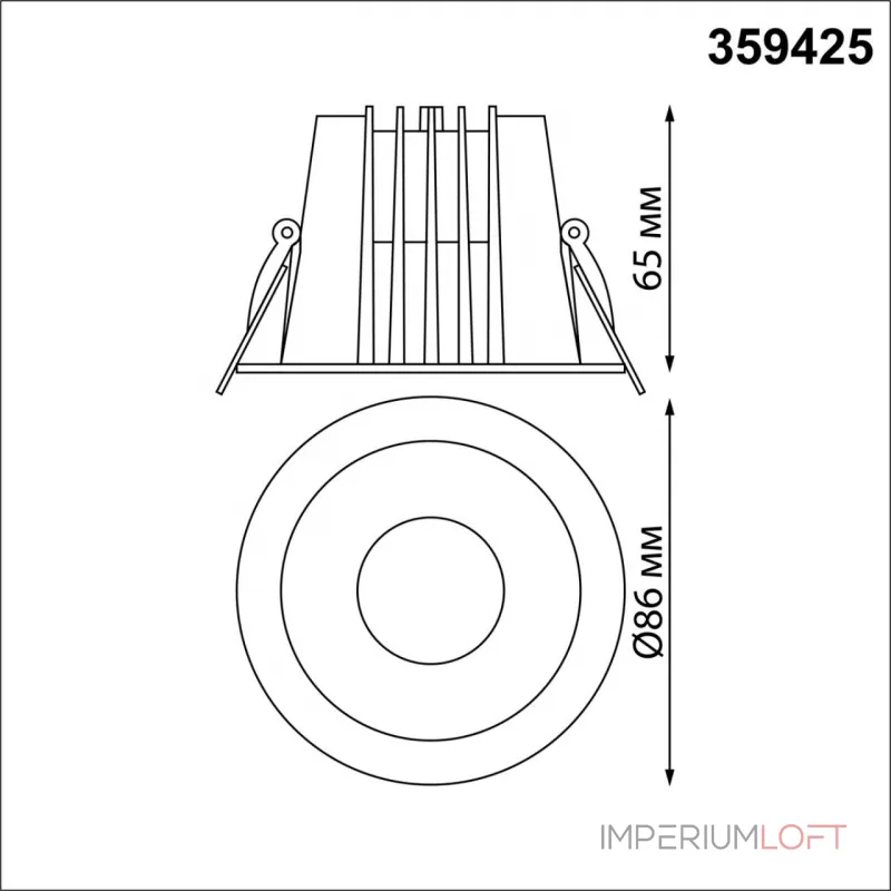 Встраиваемый светодиодный светильник Novotech Spot 6655/12GL от ImperiumLoft Встраиваемый светодиодный светильник Novotech Spot 6655/12GL от ImperiumLoft