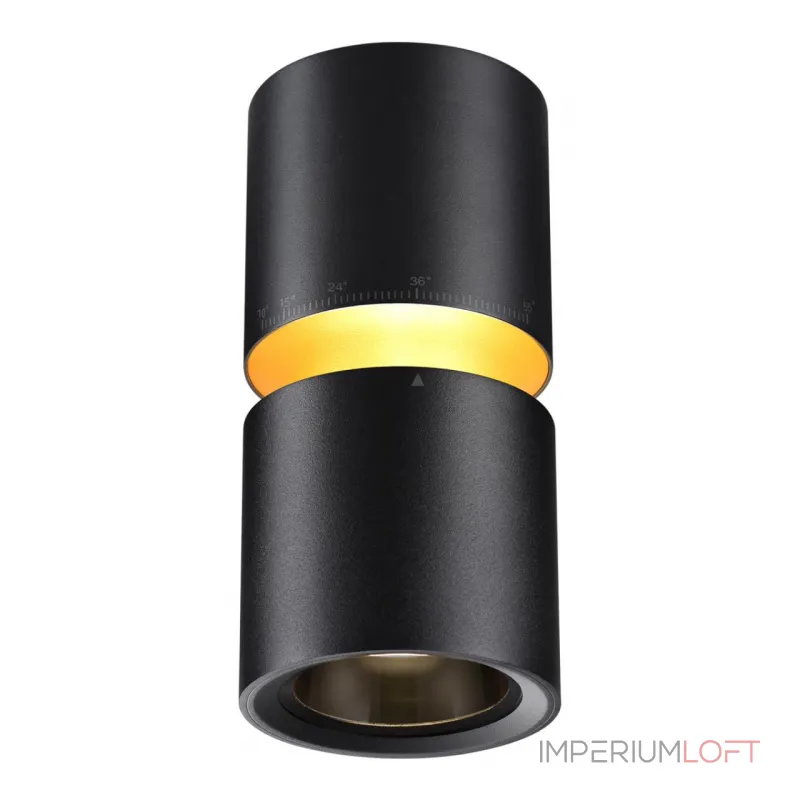 Светильник накладной светодиодный IP20 LED 10W/3W 3000K 1090Лм 170-265V ARISTO 359338 OVER NT24 000 Черный