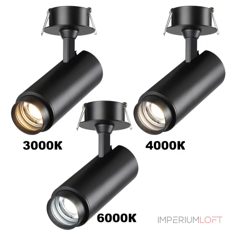 Светильник встраиваемый Novotech SPOT NT23 267 359220 IP20 LED 3000К4000К6000К 5W/9W/13W 220V NAIL Прозрачный