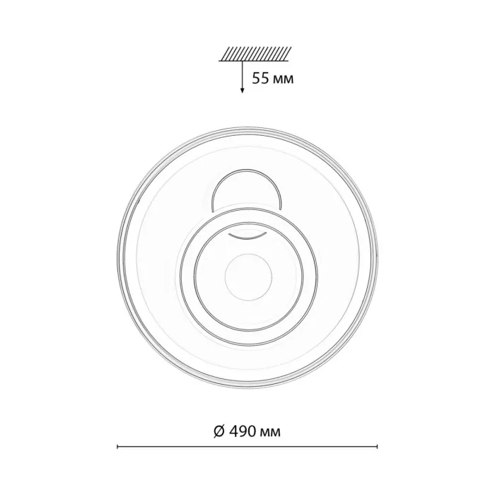 Потолочный светильник Сонекс Piko led 85вт ø490 8253/1TL от ImperiumLoft