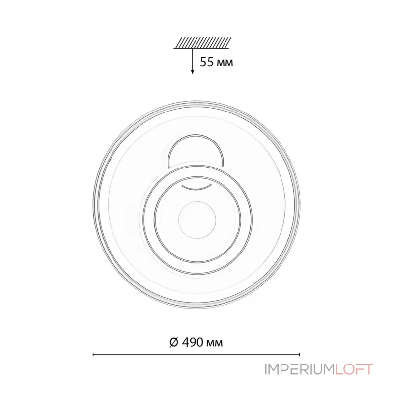 Потолочный светильник Сонекс Piko led 85вт ø490 8253/1TL