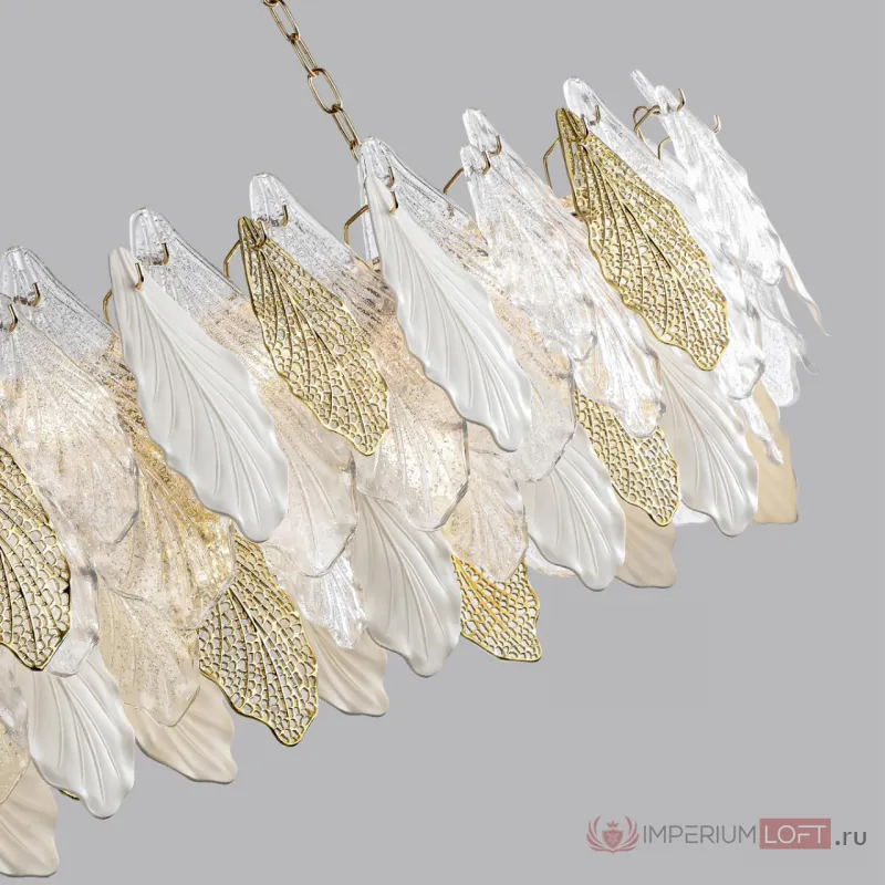 Люстра Odeon Light HALL ODL24 507 5052/14 E14 14*40W LACE Белый, Прозрачный, Золотой от ImperiumLoft