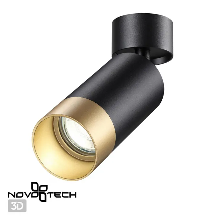 Светильник накладной IP20 GU10 9W 220V SLIM 370871 OVER NT22 252 Черный Золотой от ImperiumLoft