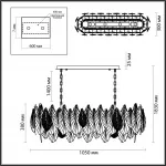 Люстра Odeon Light HALL ODL24 507 5052/14 E14 14*40W LACE Белый, Прозрачный, Золотой от ImperiumLoft