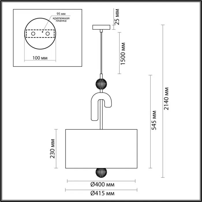 Люстра подвесная Odeon Light MODERN ODL_EX24 73 5410/3 E14 3*40W BAGEL Серый от ImperiumLoft