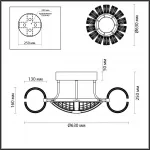 Потолочная люстра Odeon Light L-VISION ODL24 455 5029/104CL LED 104W 5935лм MIRAGE
