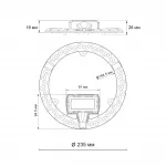 LED модуль Novotech VAX NT23 357752 4000K D235 IP20 Прозрачный от ImperiumLoft