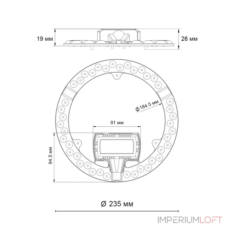LED модуль Novotech VAX NT23 357752 4000K D235 IP20 Прозрачный от ImperiumLoft LED модуль Novotech VAX NT23 357752 4000K D235 IP20 Прозрачный от ImperiumLoft