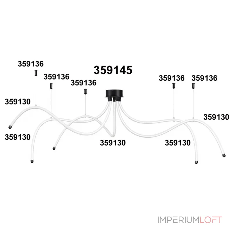 Подвесной комплект с 2-х метровым тросом RAMO Novotech KONST NT23 191 359136 IP20 RAMO от ImperiumLoft Подвесной комплект с 2-х метровым тросом RAMO Novotech KONST NT23 191 359136 IP20 RAMO от ImperiumLoft