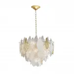 Люстра Odeon Light HALL ODL24 507 5052/15 E14 14*40W LACE Белый, Прозрачный, Золотой от ImperiumLoft
