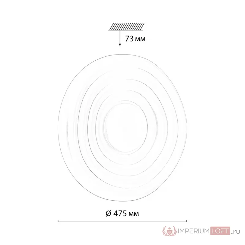 Настенно-потолочный светильник Сонекс Pale 70вт ø475 8112/2W от ImperiumLoft