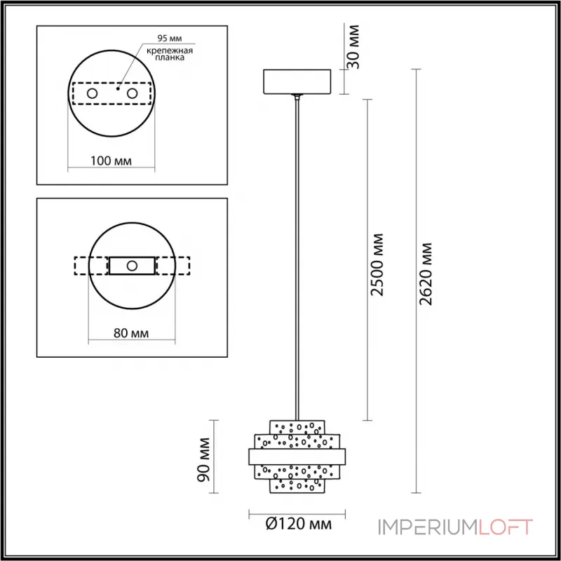 Подвесной светильник Odeon Light L-VISION ODL24 391 5031/6L LED 6W 4000K 432лм KLOT Прозрачный Подвесной светильник Odeon Light L-VISION ODL24 391 5031/6L LED 6W 4000K 432лм KLOT Прозрачный