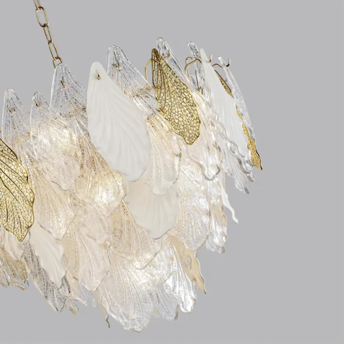 Люстра Odeon Light HALL ODL24 507 5052/15 E14 14*40W LACE Белый, Прозрачный, Золотой от ImperiumLoft