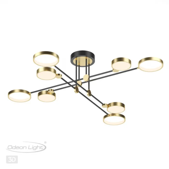 Потолочный светильник IP20 LED 65W 2677Лм DENZEL 4320/75CL MIDCENT ODL22 213 Черный от ImperiumLoft