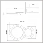 Потолочный светильник Сонекс Mitra led 80вт 600х380 8189/1W от ImperiumLoft