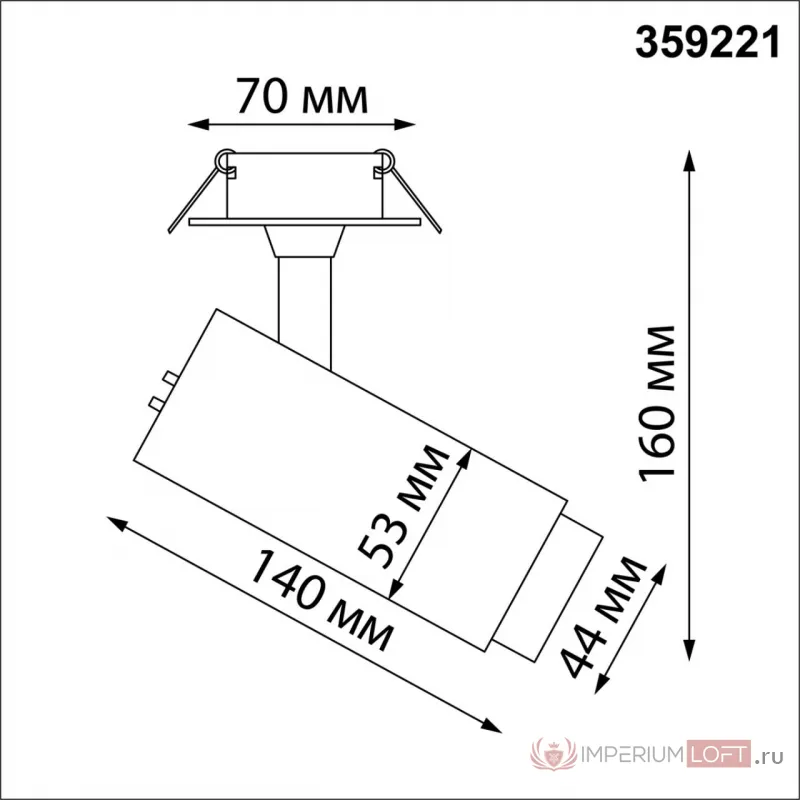 Светильник встраиваемый Novotech SPOT NT23 267 359221 IP20 LED 3000К4000К6000К 5W/9W/13W 220V NAIL Прозрачный от ImperiumLoft