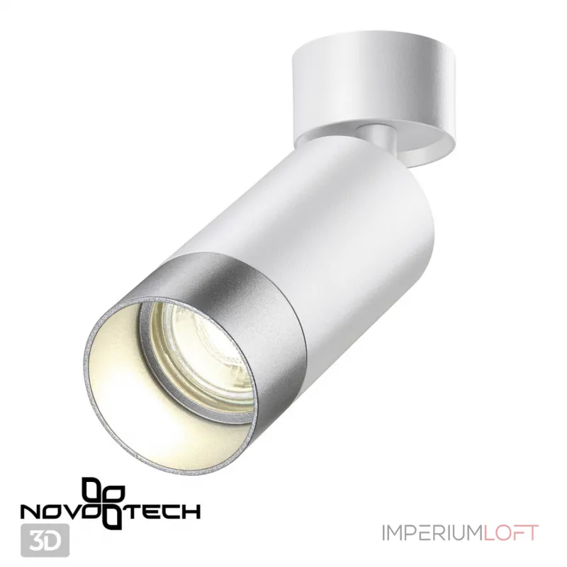 Светильник накладной IP20 GU10 9W 220V SLIM 370870 OVER NT22 252 Белый Серебряный