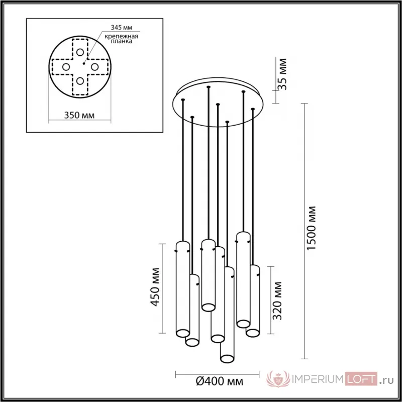 Люстра Odeon Light PENDANT ODL24 319 5061/32LA LED 7*4W 3000K SHINY Чёрный от ImperiumLoft