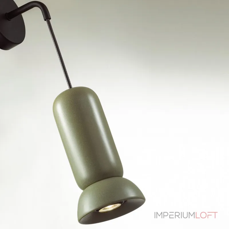 Настенный светильник Odeon Light PENDANT ODL24 315 5054/1WB GU10 LED 4W KERAMA Зелёный