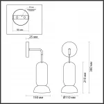 Настенный светильник Odeon Light PENDANT ODL24 315 5054/1WB GU10 LED 4W KERAMA Зелёный от ImperiumLoft