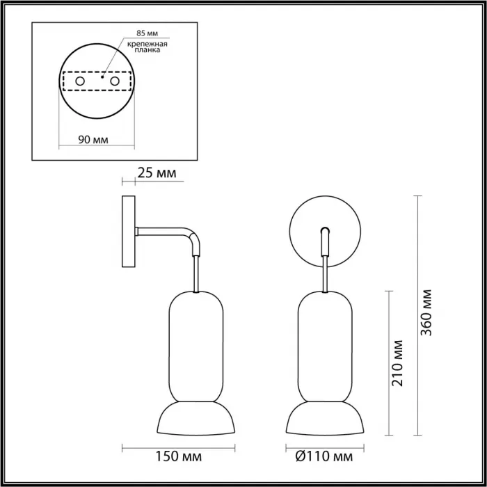 Настенный светильник Odeon Light PENDANT ODL24 315 5054/1WB GU10 LED 4W KERAMA Зелёный от ImperiumLoft