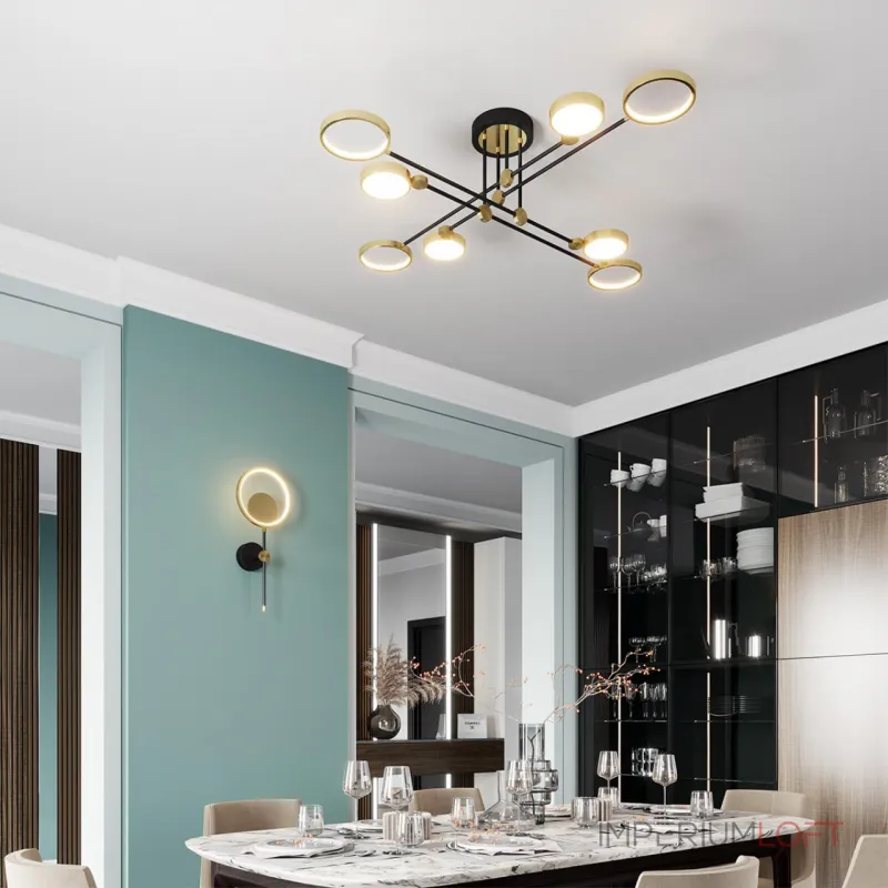 Потолочный светильник IP20 LED 65W 2677Лм DENZEL 4320/75CL MIDCENT ODL22 213 Черный