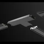 Соединитель с токопроводом "T" для низковольтного шинопровода IP20 48V SMAL 135209 SHINO NT23 043 Черный