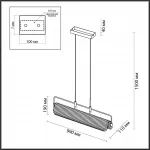Подвесной светильник Odeon Light L-VISION ODL24 321 5056/35L LED 35W 3000К LINER Жёлтый
