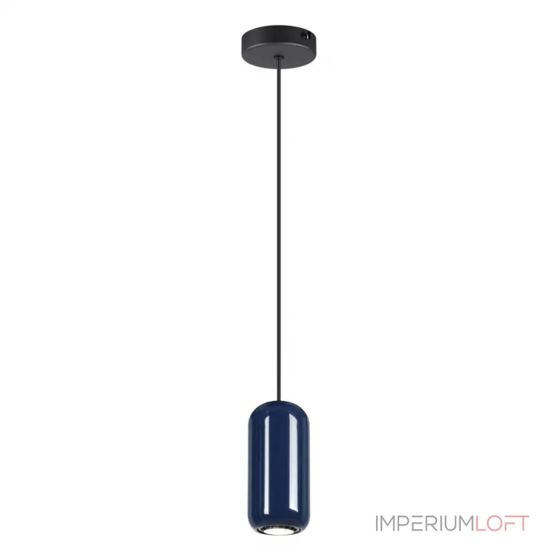 Подвесной светильник Odeon Light PENDANT ODL24 311 5053/1E GU10 LED 4W OVALI Синий Подвесной светильник Odeon Light PENDANT ODL24 311 5053/1E GU10 LED 4W OVALI Синий