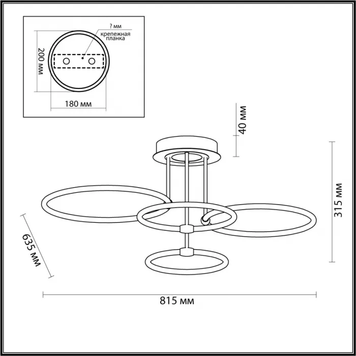 Потолочная люстра Lumion LEDIO LN23 071 5283/96CL LED 96W 3000-6000K 4546Лм 220V URSULA Белый от ImperiumLoft