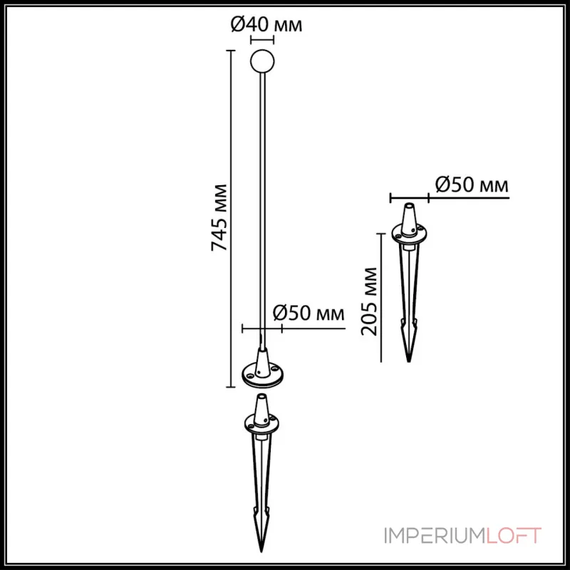 Уличный светильник Odeon Light Nature 7123/1GL