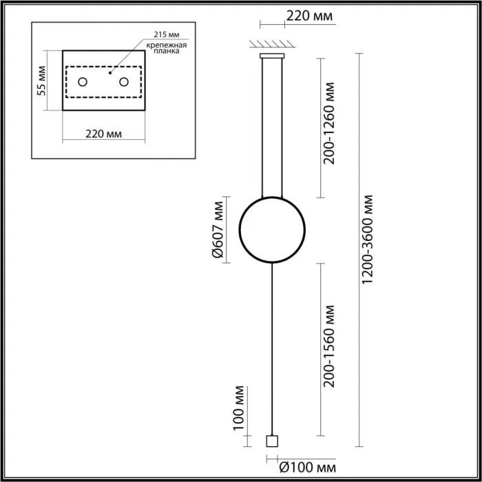 Напольный светильник Odeon Light Hightech 7786/85L от ImperiumLoft