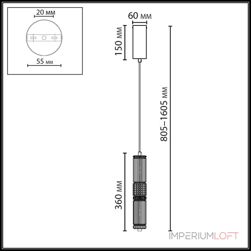 Подвесной светильник Odeon light L-vision 5456/12L