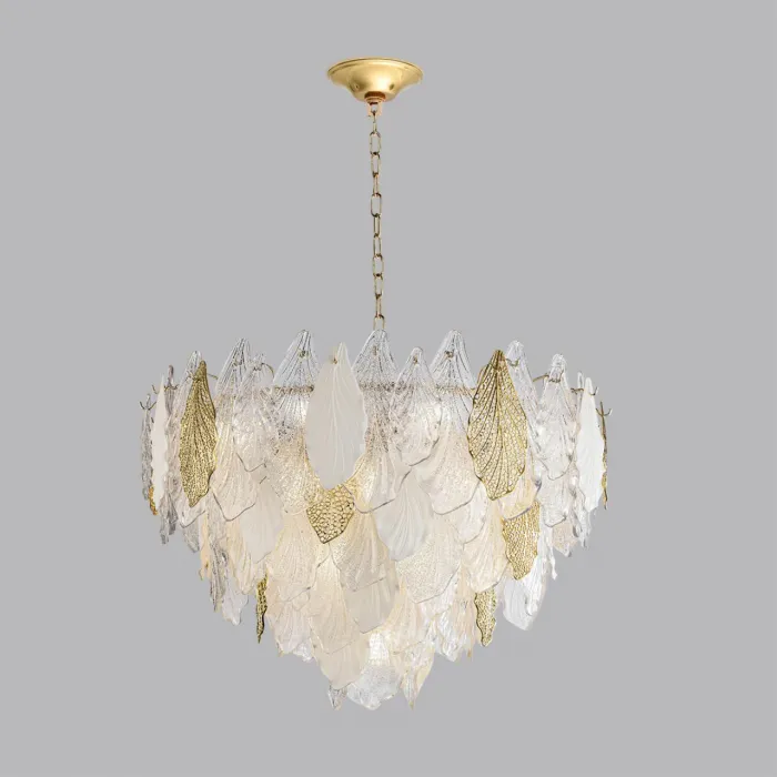 Люстра Odeon Light HALL ODL24 507 5052/21 E14 21*40W LACE Белый, Прозрачный, Золотой от ImperiumLoft