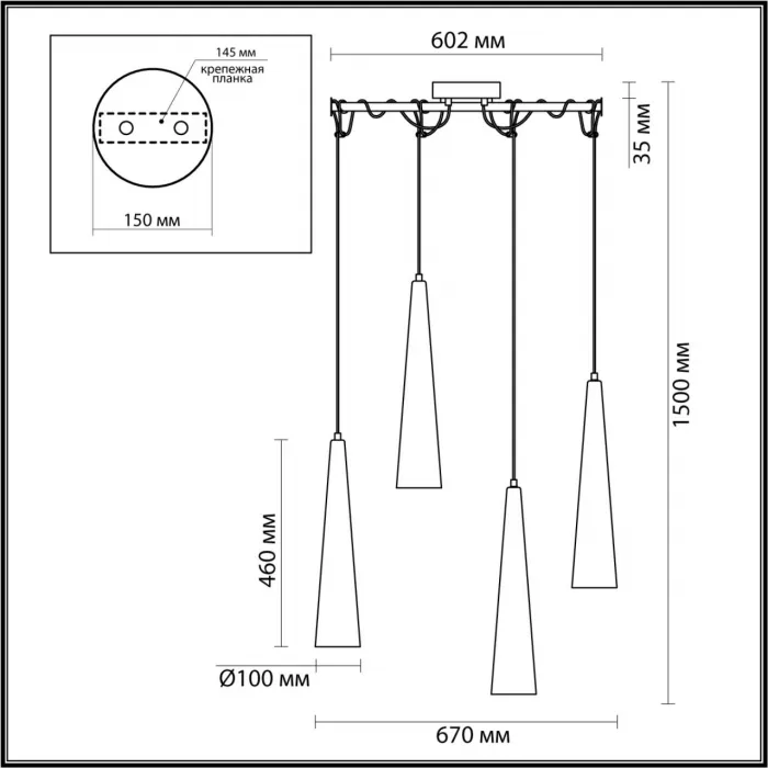 Люстра Odeon Light L-VISION ODL24 301 5043/42L LED 42W 3000K 4167Лм LUMP Прозрачный от ImperiumLoft