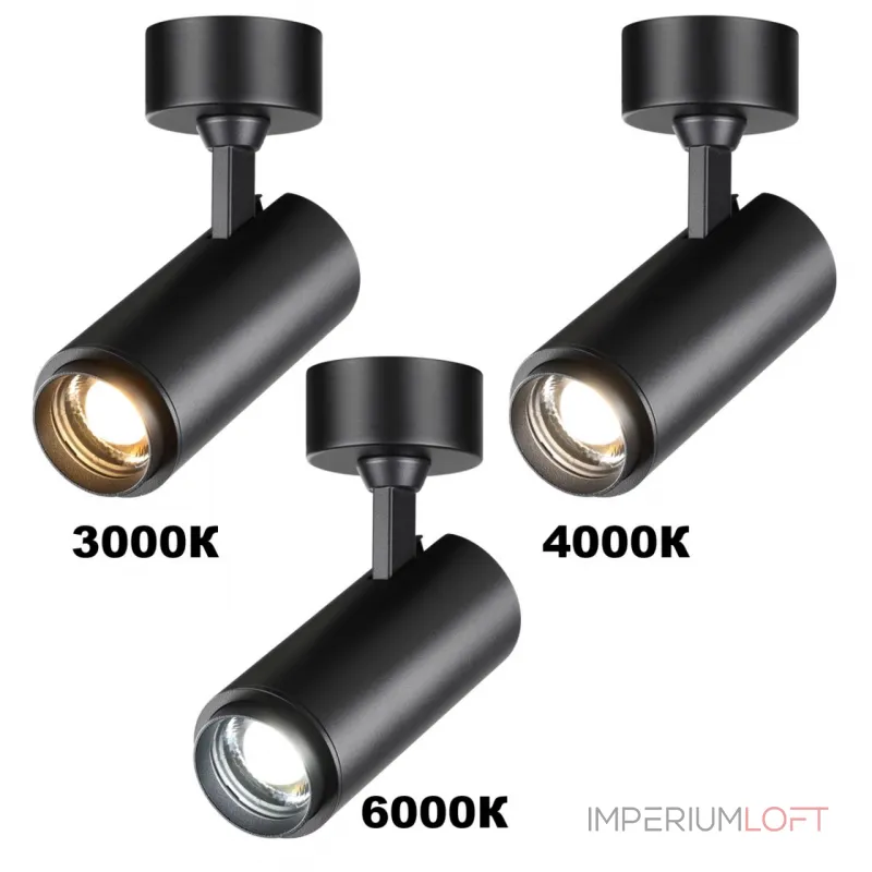 Светильник накладной Novotech OVER NT23 201 359222 IP20 LED 3000К4000К6000К 5W/9W/13W 220V NAIL Прозрачный