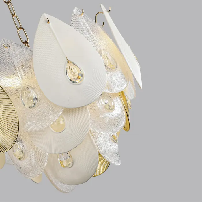 Люстра Odeon Light HALL ODL24 515 5050/11 E14 11*40W CABOCHON Белый, Прозрачный, Золотой от ImperiumLoft