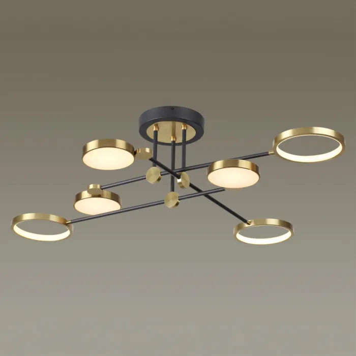 Потолочный светильник IP20 LED 55W 2615Лм DENZEL 4320/60CL MIDCENT ODL22 213 Черный от ImperiumLoft