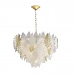 Люстра Odeon Light HALL ODL24 507 5052/21 E14 21*40W LACE Белый, Прозрачный, Золотой от ImperiumLoft