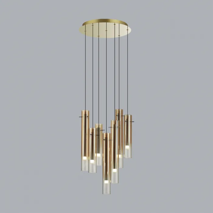 Люстра Odeon Light PENDANT ODL24 319 5061/32LB LED 7*4W 3000K SHINY Жёлтый от ImperiumLoft