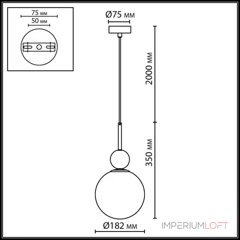 Подвесной светильник Odeon light Midcent 4361/1A Подвесной светильник Odeon light Midcent 4361/1A