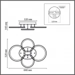 Умная люстра потолочная Lumion Ledio 8380/95CL