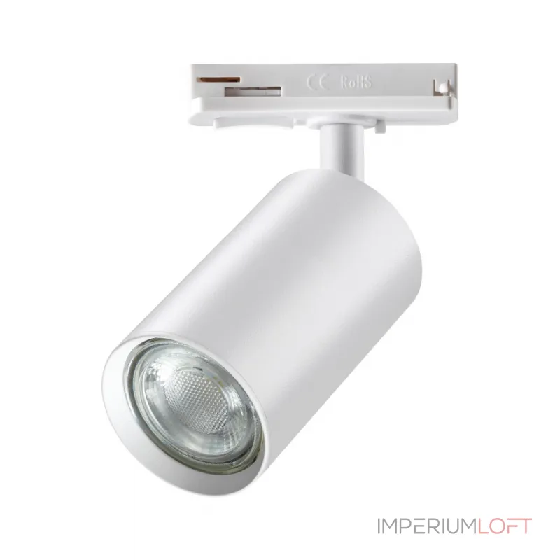 Светильник однофазный двухжильный трековый Novotech PORT NT23 093 370962 GU10 50W 220V PIPE Белый